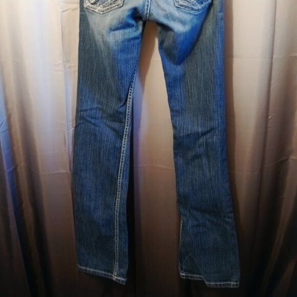 BKE Jeans The Buckle sz 25L Sabrina Slim Boot Designer Denim Dark wash (30x33) - Picture 5 of 10